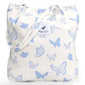 Corduroy Tote Bag with Butterflies / NWOT